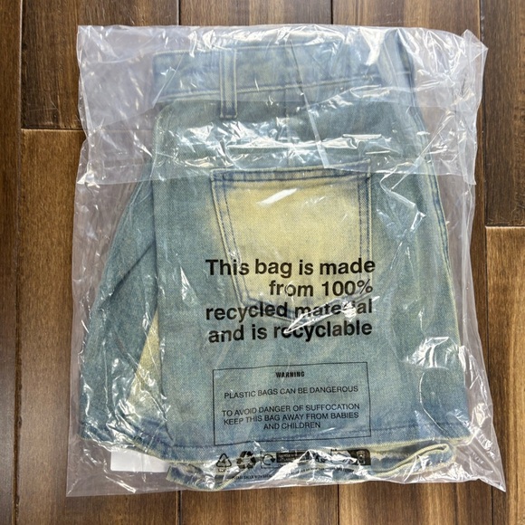 NWT PLT Indigo Vintage Wash Asymmetric Micro Denim Mini Tennis Skirt y2k - Picture 6 of 7